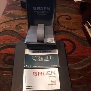VTG Gruen Precision Watch BOX CASE Presentation ONLY Instructions/Warranty